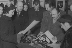 1951, Carla Accardi, Nino di Salvatore, Gianni Monnet, Ideo Pantaleoni, Giulia Sala Mazzon alla Libreria Salto, Milano