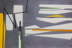 1954, Composizione, tempera verniciata, 38x61 cm