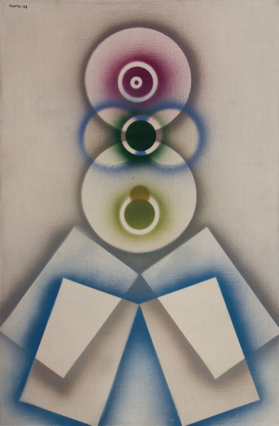 1977, Composizione, nitroacrilico su tela, 70x50 cm