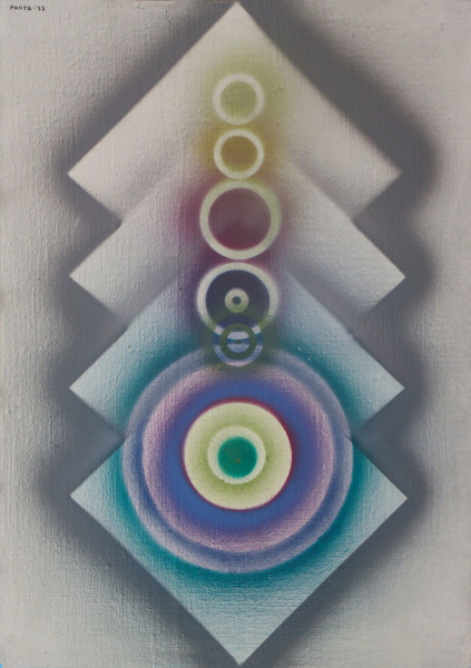 1977, Elevazione, nitroacrilico su tela, 70x50cm