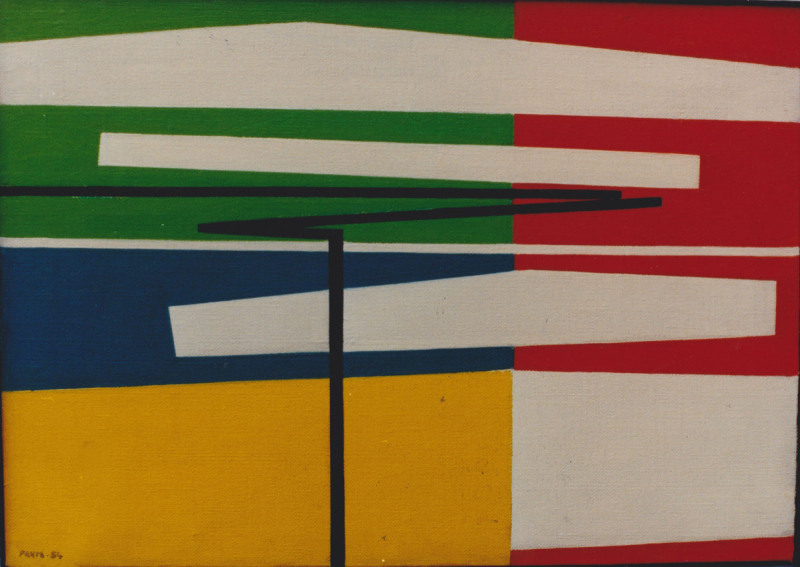 1954, Composizione, olio su tela, 33x46 cm