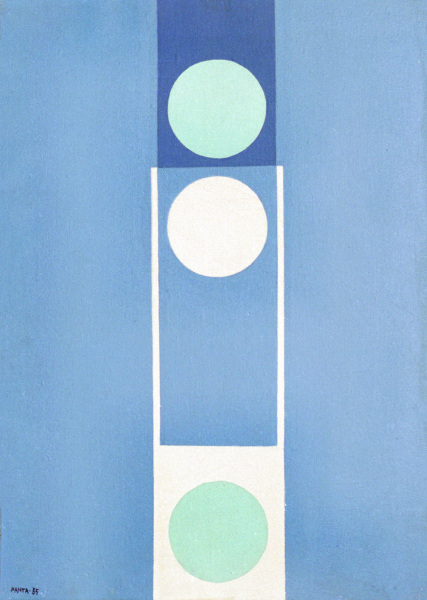 1955, Composizione, olio su tela, 70x50cm